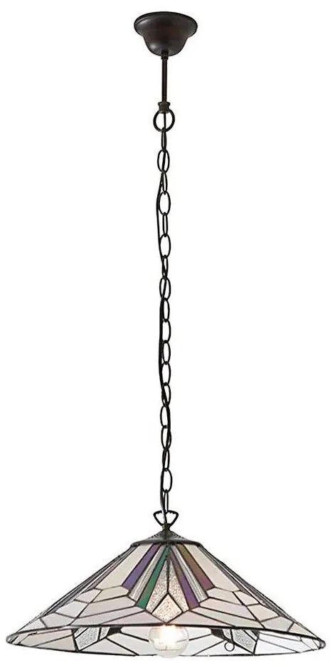 Endon 63938 - Tiffany ASTORIA láncos csillár 1xE27/60W/230V átm. 48 cm