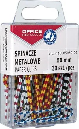 Gemkapocs, 50 mm, csíkos, OFFICE PRODUCTS, színes (D8506999)