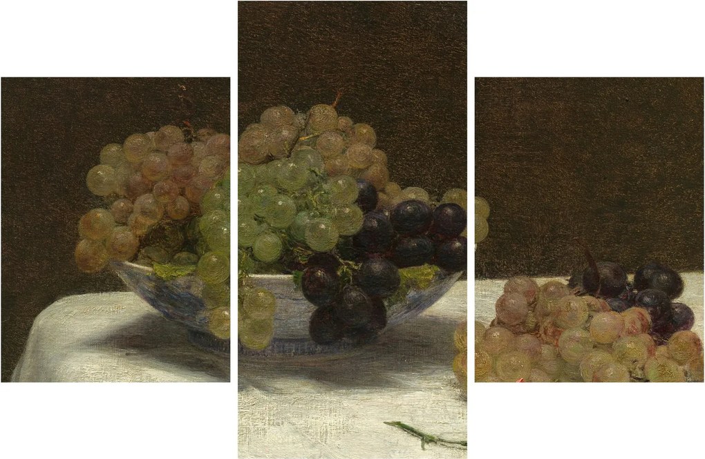Kép - Henri Fantin-Latour, Still Life with Grapes and a Carnation, reprodukciók (90x60 cm)