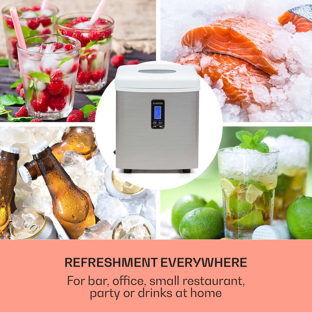 Klarstein Mr. Black-Frost, jégkocka készítő, 150 W, jégkockagyártó