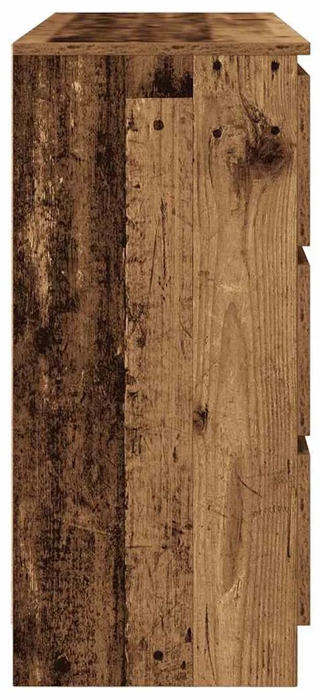 antik fa szerelt fa tálalószekrény 100x35x76 cm
