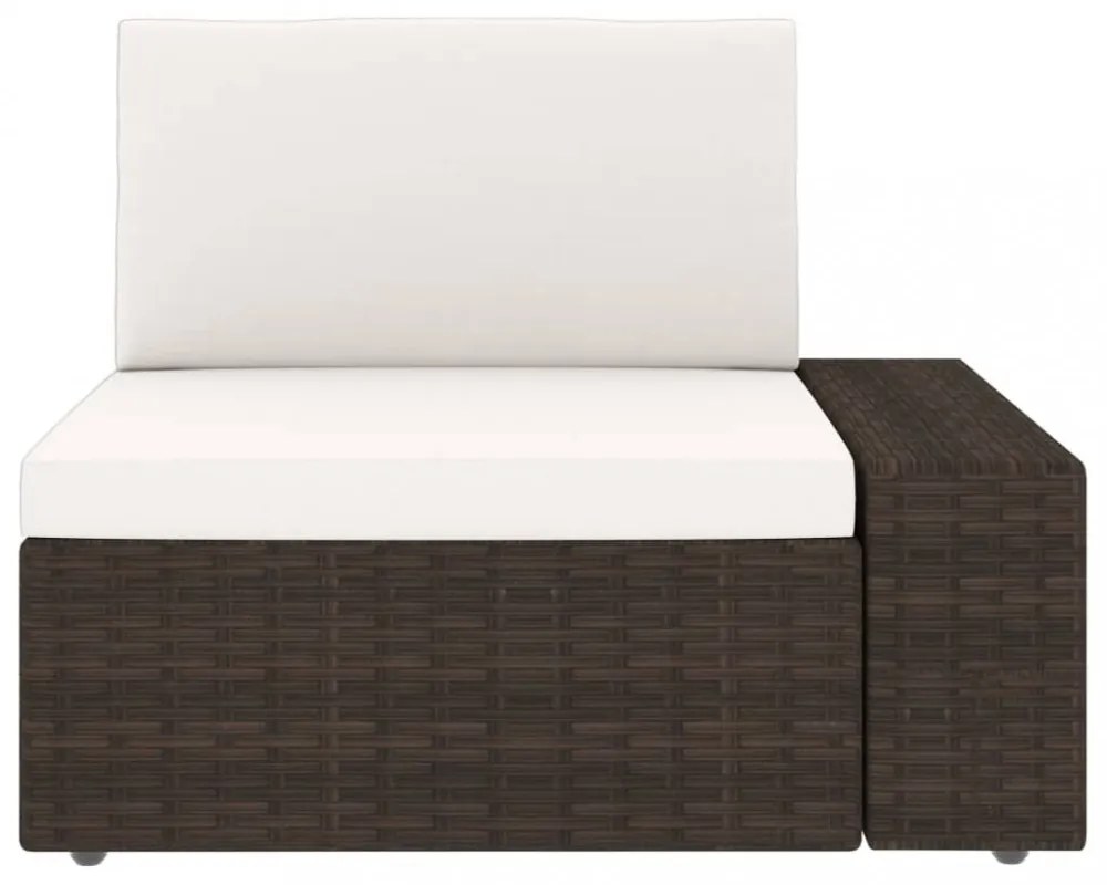 vidaXL 6 részes barna polyrattan kerti ülőgarnitúra