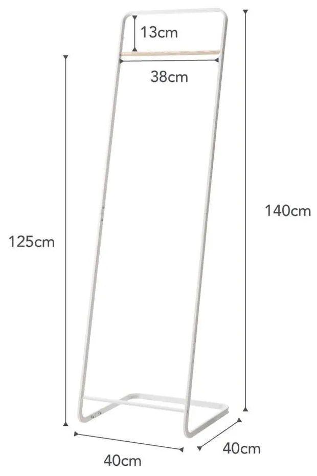 Fehér fém ruhatartó állvány Tower – YAMAZAKI