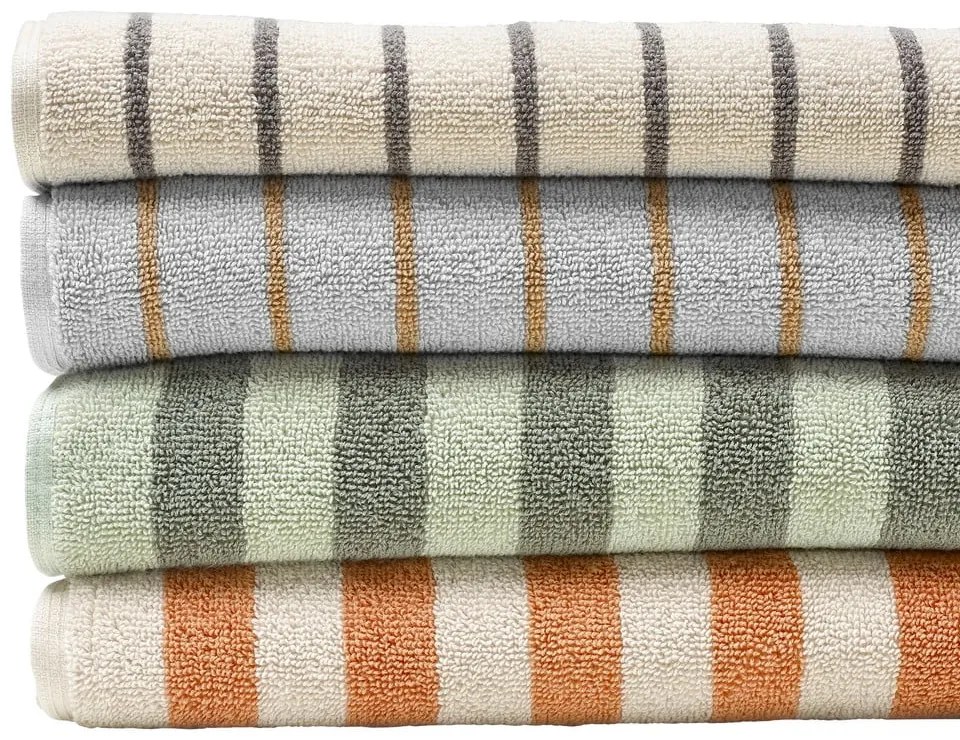 Narancssárga-bézs frottír bio pamut fürdőlepedő 70x140 cm Arto – Blomus