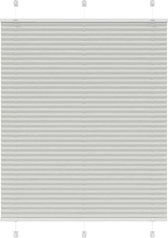 vidaXL pliszírozott redőny világosszürke 110x150 cm szövetszélesség