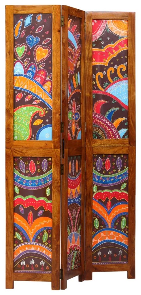 Szobaelválasztó 3 Panelem Mézbarna 35x1.5x160 cm Szilárd Fa Akácból