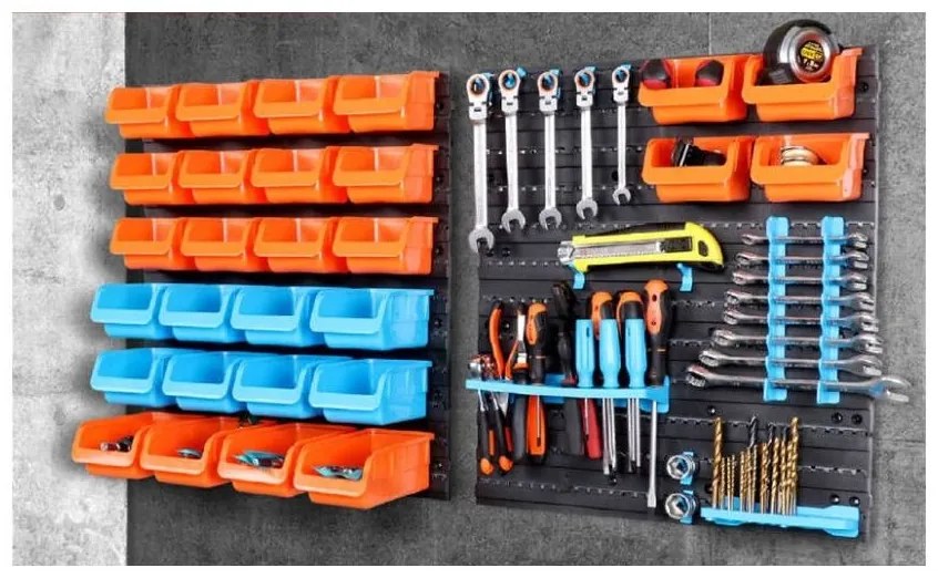 43 db-os, fali csavar és szerszám rendező