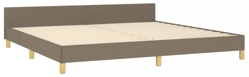 tópszínű szövet ágykeret matrac nélkül 200 x 200 cm