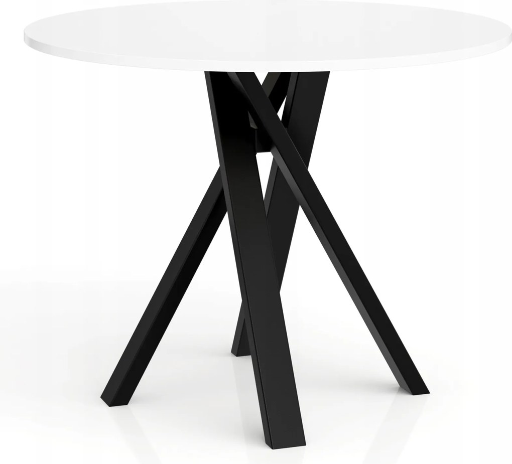 Ivo kerek asztal 90 cm fehér – modern étkezőbe és nappaliba