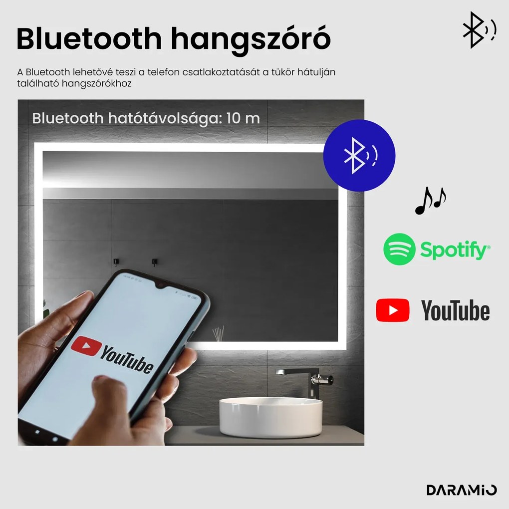 Tükör LED világítással F3