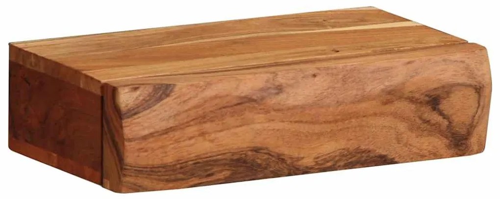 2 darab tömör akácfa fali polc 30x17x8 cm