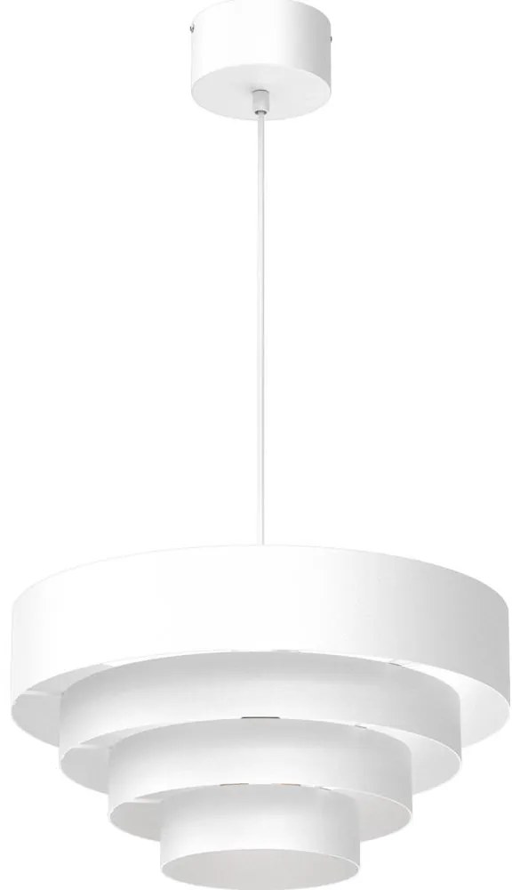 Csillár zsinóron RINGS 1xE27/15W/230V fehér