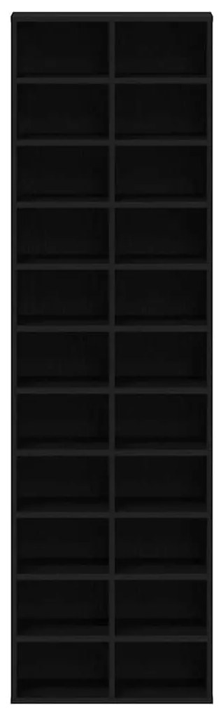 fekete tölgy szerelt fa cipősszekrény 54 x 34 x 183 cm