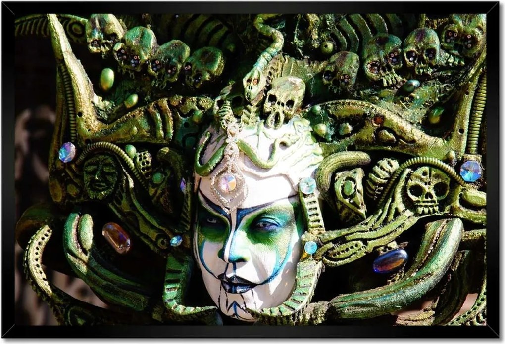 Poszterek keretben 60x40 Velencei farsangi maszk