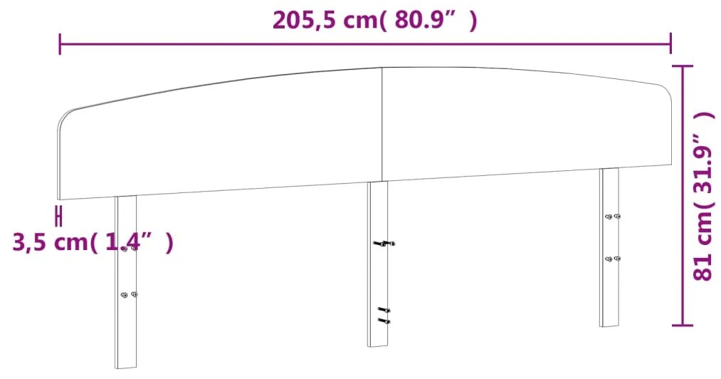 viaszbarna tömör fenyőfa fejtámla 200 cm