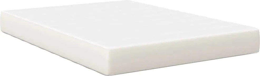 vidaXL Ágy Matrac matracmal Krém 140 x 200 cm szövet