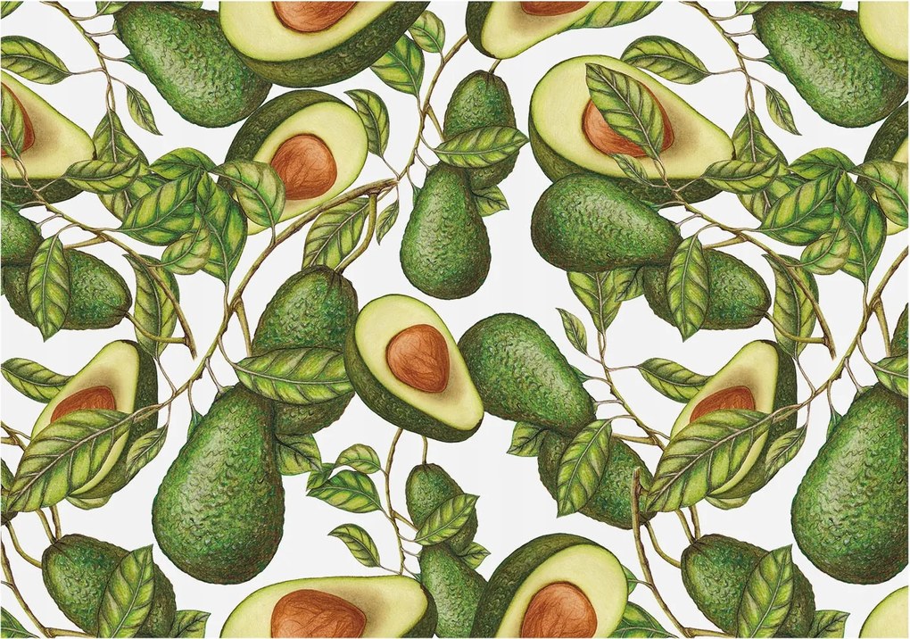 Flizelin fotótapéta Flizelin Design Avokádó minta 312x219 Ragasztó