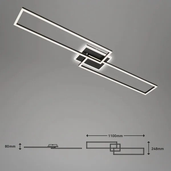 Brilo - LED Dimmelhető felületre szerelhető csillár FRAME 2xLED/20W/230V 2700-6500K + távirányító