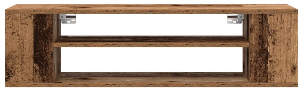 Fali TV Szekrény Régi Fa 100x30x26,5 cm Feltárt Fa