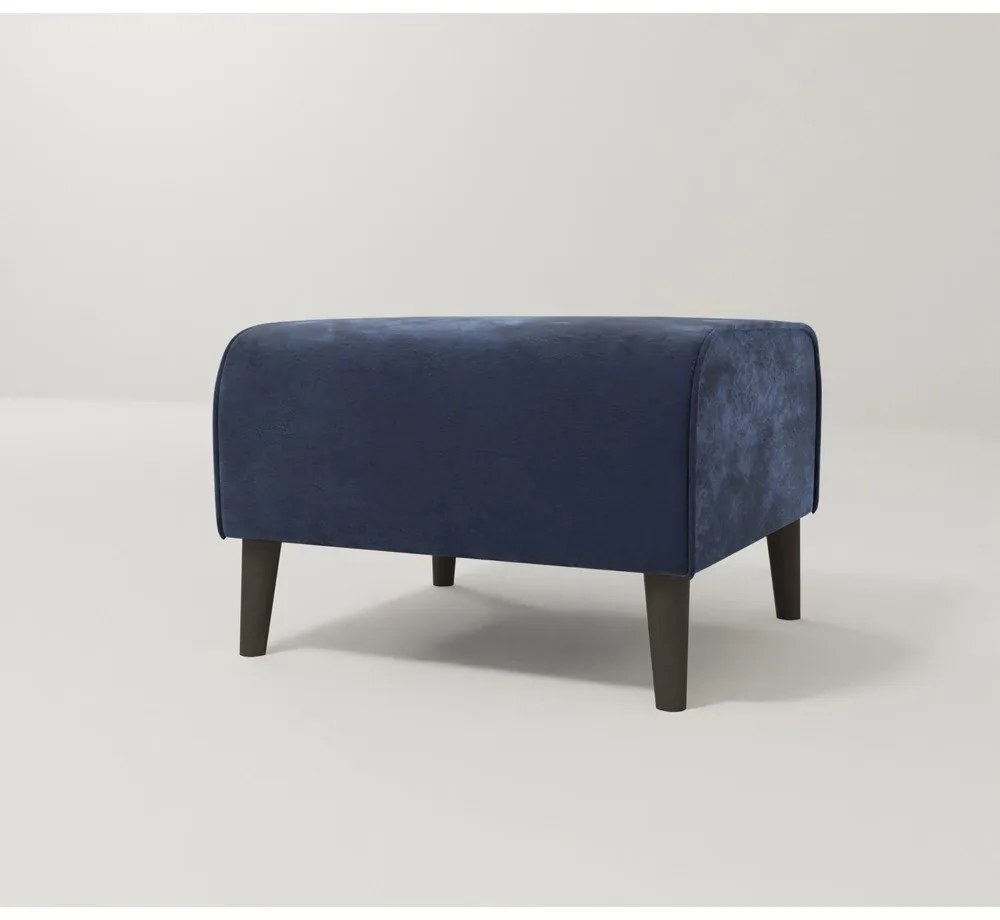 Sötétkék bársony lábtartó Carole – Ropez