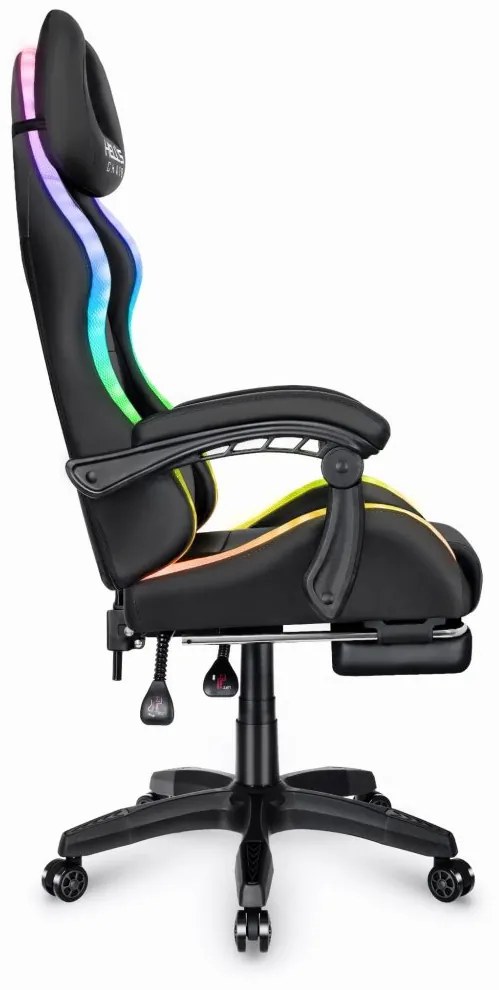 Szövet gamer szék LED RGB HC-1039 - fekete