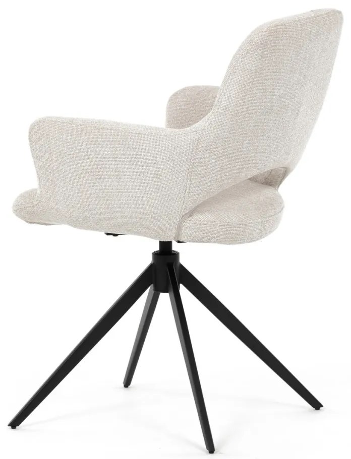 Elegáns Forgó Étkezőszék Krémszínben. 360°-ban forgatható.