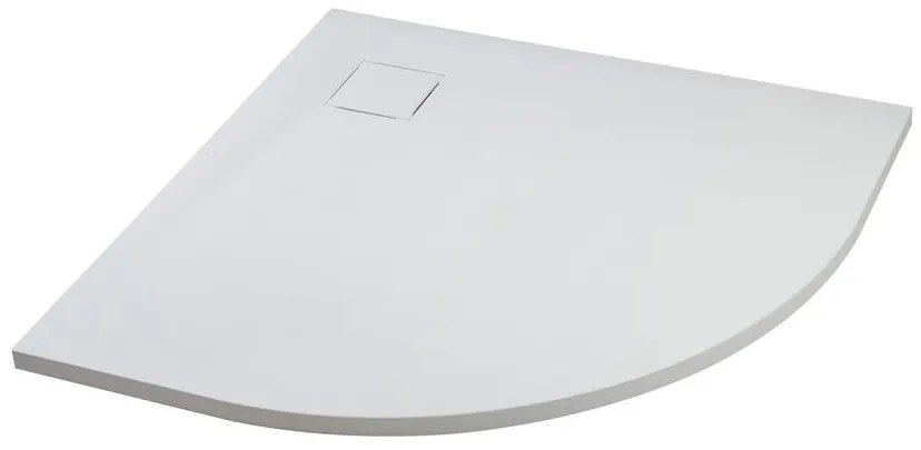 Cagliari White 80x80x2,6 cm íves, SMC zuhanytálca szifonnal