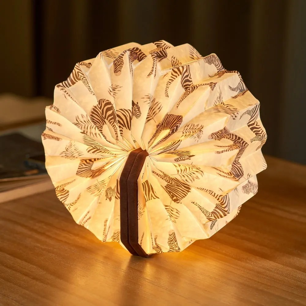 Sötétbarna szabályozható asztali lámpa (magasság 3,5 cm) Velvet Accordion – Gingko