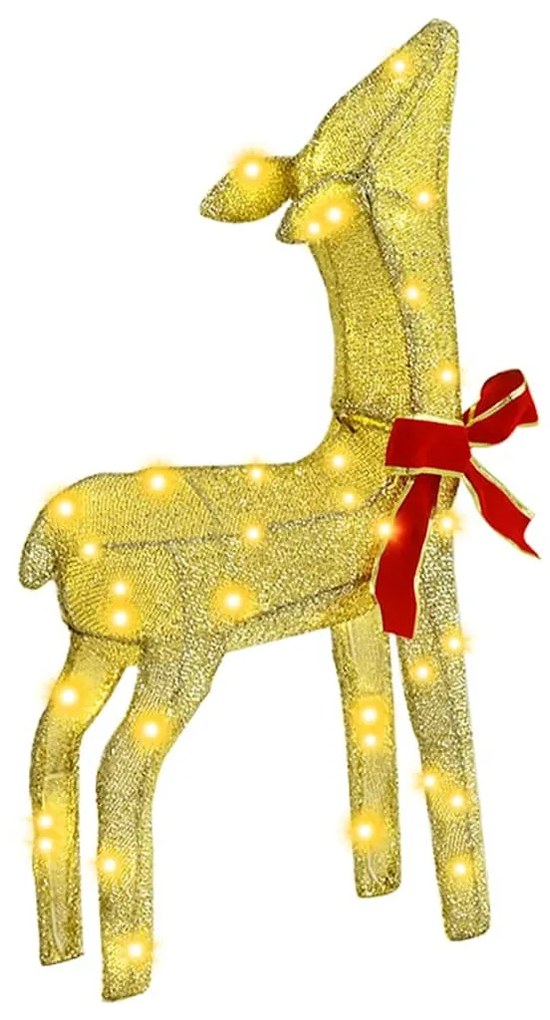 Rénszarvas család 3 pcs Meleg fehér 68 x 26 x 127 cm szövet