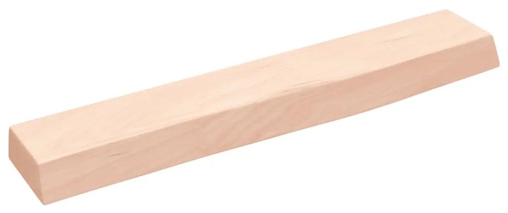 kezeletlen tömör tölgyfa fali polc 60x10x4 cm