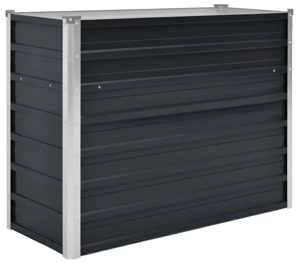 vidaXL antracitszürke horganyzott acél kerti magaságyás 100x40x77 cm