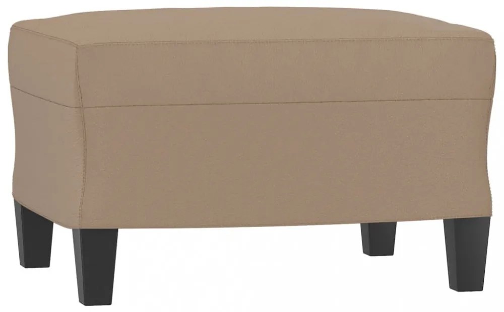 vidaXL kávészínű műbőr lábzsámoly 60 x 50 x 41 cm