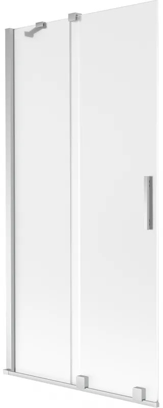 Mexen Velar, 2 szárnyas eltolható kádparaván 90 x 150 cm, 8 mm mattüveg, króm, 896-090-000-31-01