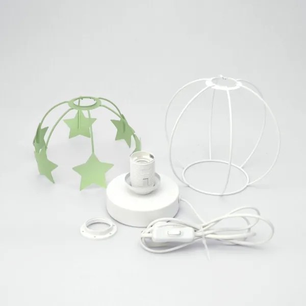 Gyerek asztali lámpa STARS 1xE27/15W/230V zöld/fehér