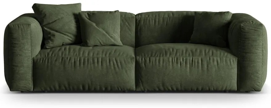 Zöld bársony moduláris kanapé 240 cm Martina – Micadoni