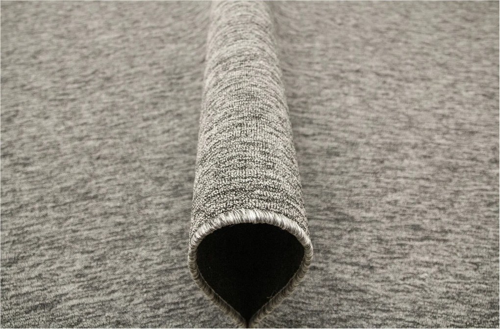 Hurokszőnyeg Sötétszürke Superstar Melange Grafit Gyapjú 250x400 cm