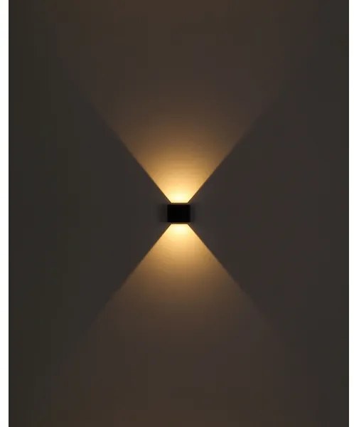 Globo 34168RB - LED Kültéri fali lámpa VERONIKA 2xLED/3W/230V IP44 fekete