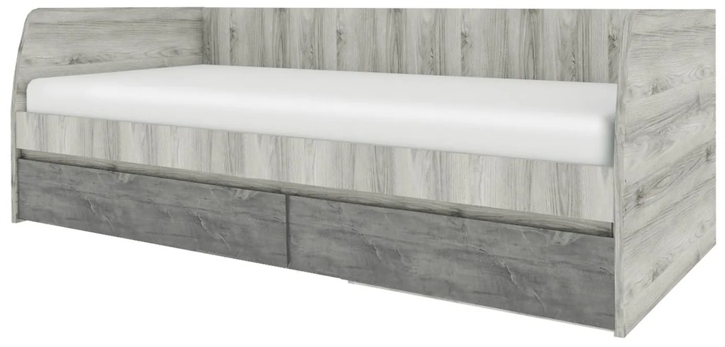 Egyszemélyes ágy 90 cm (heverő) Japon 2 (nairobi gesztenye + onix) (ágyráccsal) (tárolóhellyel). Akció -15%. 1116913