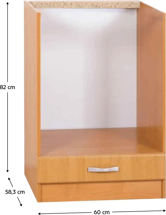 Konyhaszekrény, Alsó, Éger LORA MDF NEW KLASIK S60KU