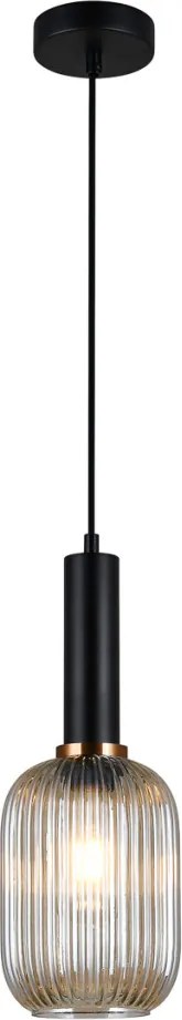 ITALUX PND-5588-1M-BK-AMB ANTIOLA Egyágú Függesztett Lámpa Fém E27 IP20