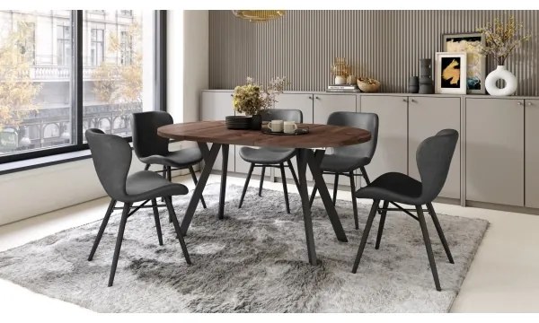 Kihúzható étkezőasztal ARTUR tölgy/fekete