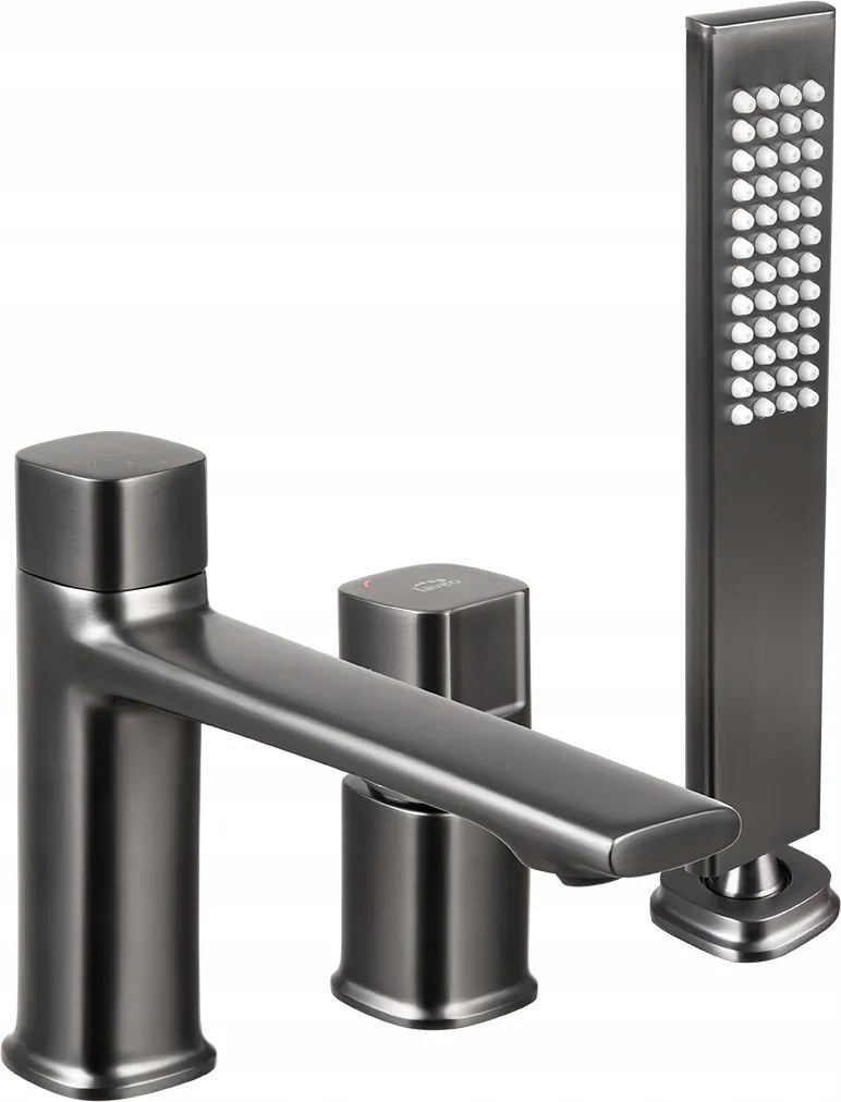 Kádtöltő Csaptelep 3 Lyukú Álló Grafit Kádlap Lavoe Tores