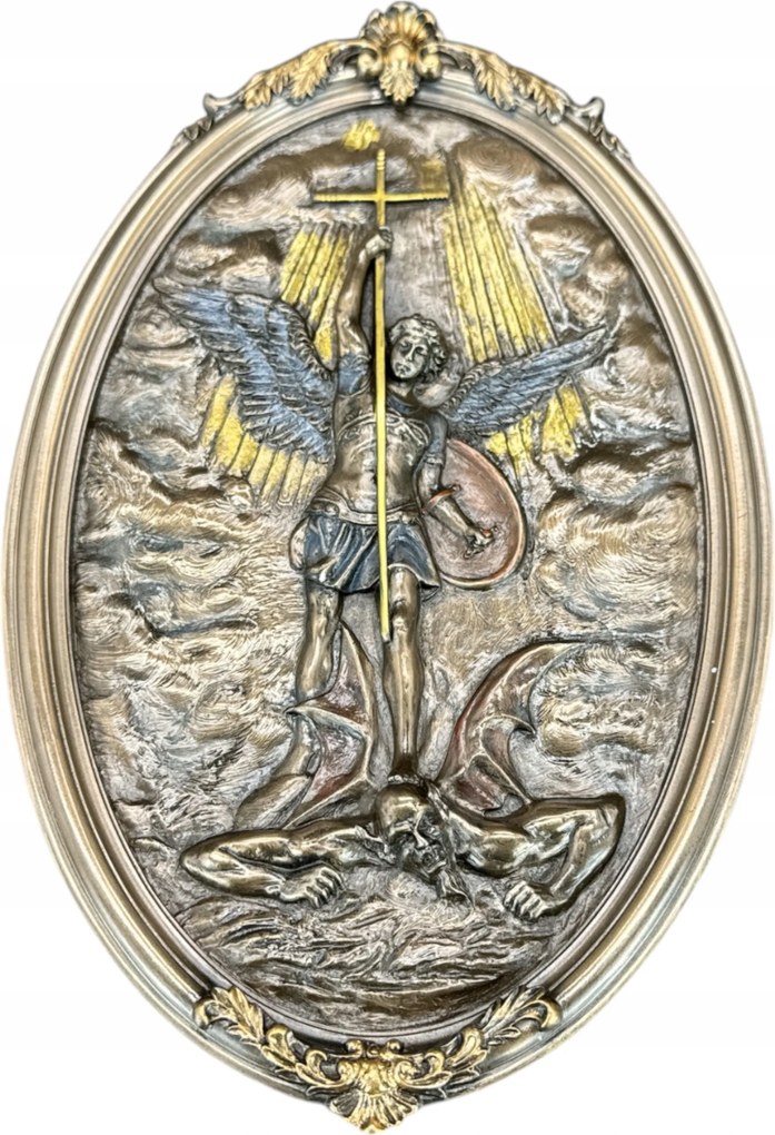 kép Szent Mihály Ikon figura szobor Veronese WU77390A4 keresztelő ajándék