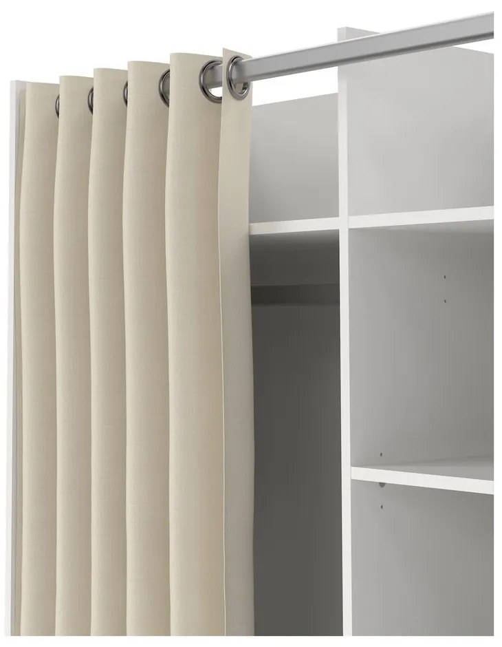Fehér-bézs ruhásszekrény 100x160 cm Kit – Tvilum