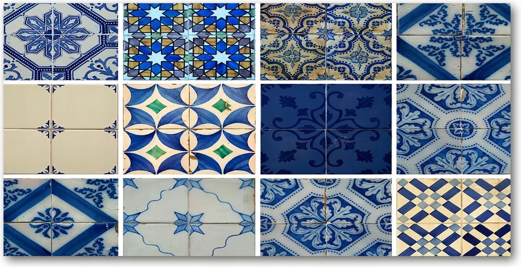 Konyhai panel Portugál csempe 140x70 Ragasztó