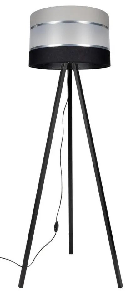 Állólámpa CORAL 1xE27/60W/230V wenge/fekete/szürke/krom