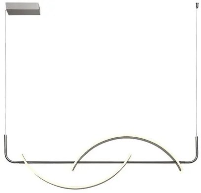 RÁBALUX 72233 JARNELLE Modern Led Függesztett Lámpa Szatin Króm IP20