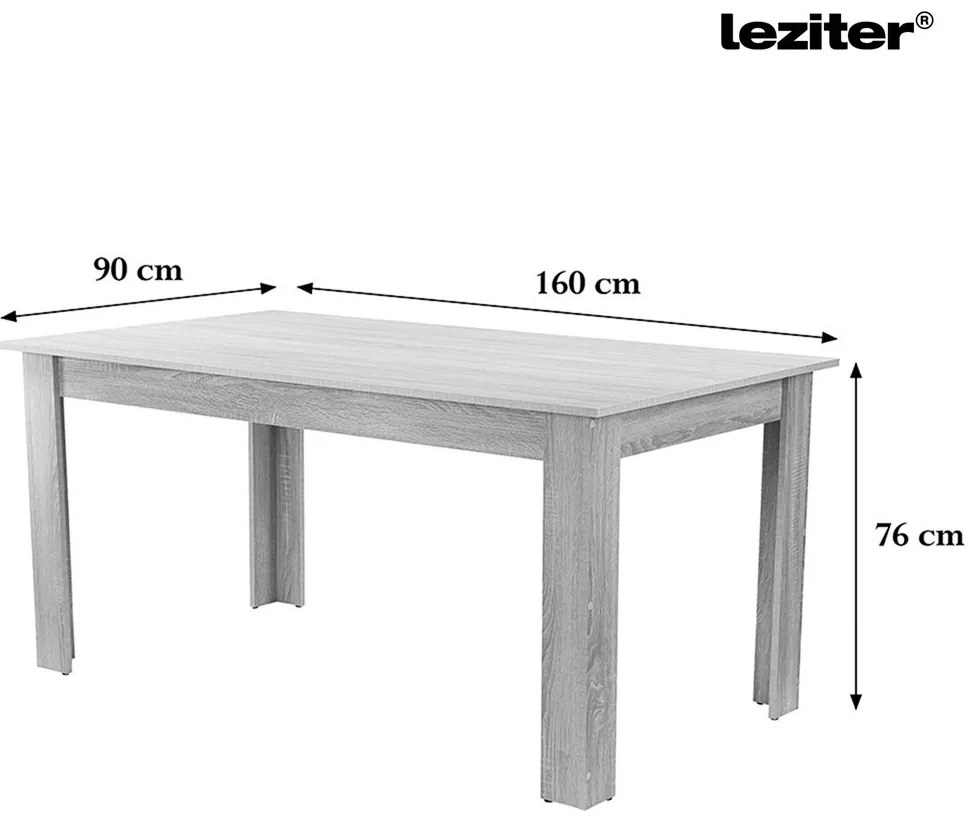 Lola 6+1 étkező garnitúra szürke-yorki tölgy