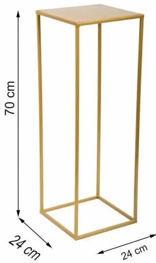 Virágállvány 70x24 cm arany színben