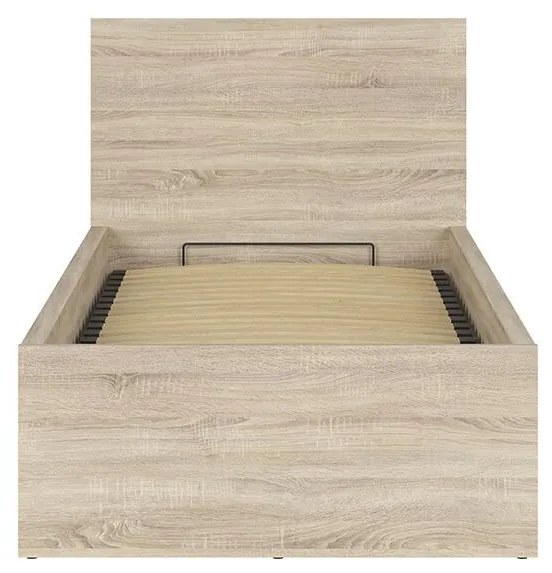 Egyszemélyes ágy 90 cm Tetrix 15 (szonoma tölgy) (ágyráccsal) (tárolóhellyel). 1098500